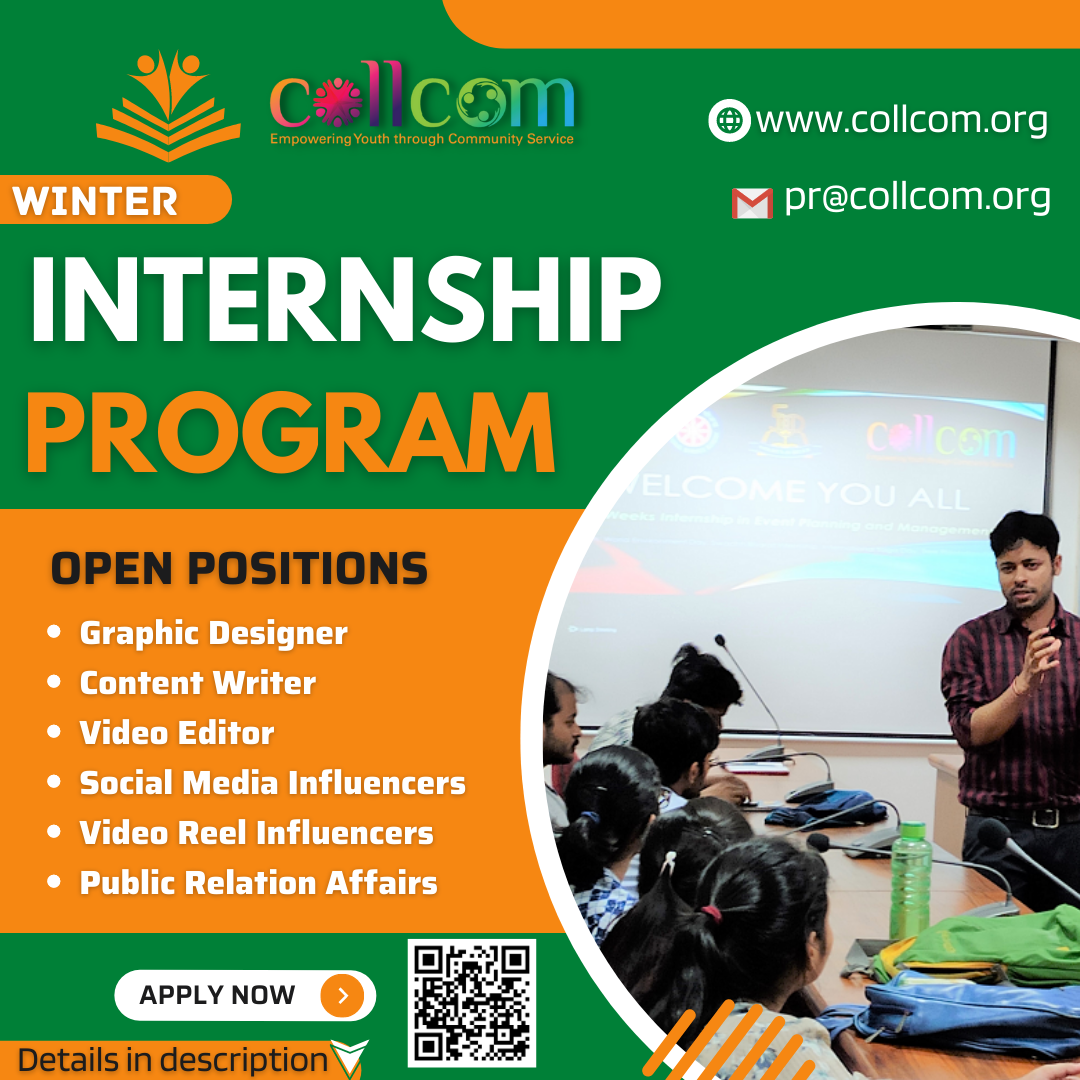 CollCom NGO Recruitment or Hiring Internship Poster